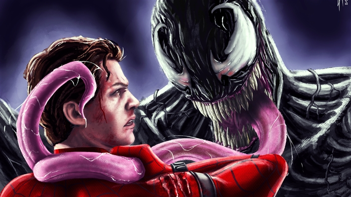 Venom vs. Spider-Man Homecoming Artwork 4K