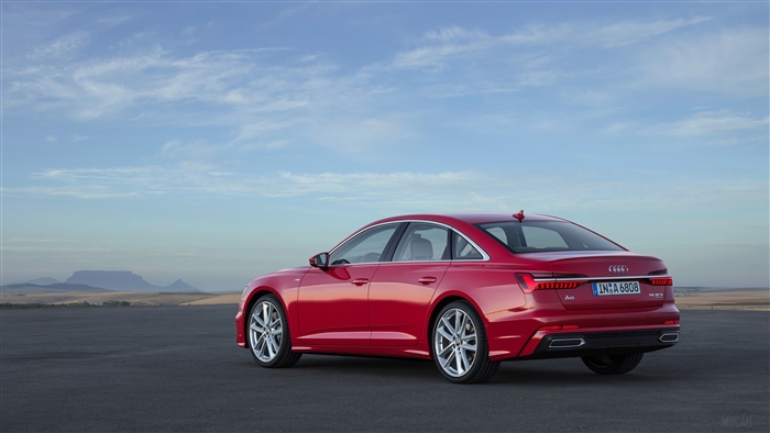Red Audi A6 55 TFSI Quattro S 4K