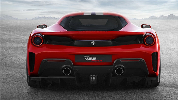 Ferrari 488 Pista Rear View