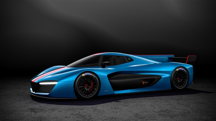 Pininfarina H2 Speed Hydrogen Race Car Side View 4K