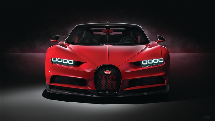 Red Bugatti Chiron Sport 2018