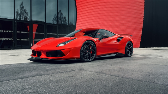 Red Ferrari 488 Pista by Pogea Racing