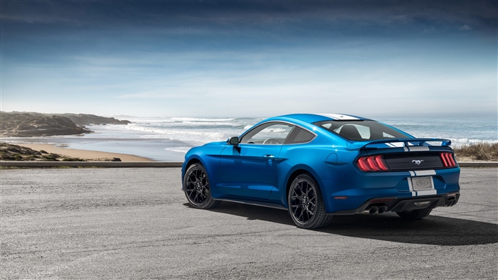 Blue 2018 Ford Mustang EcoBoost Performance Pack 1