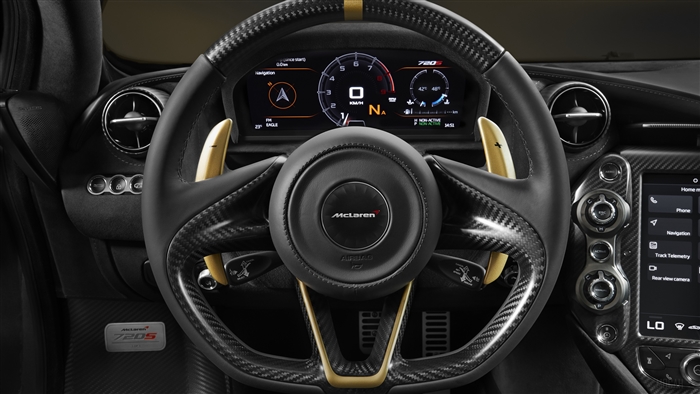 McLaren 720S Steering Wheel Interior 4K