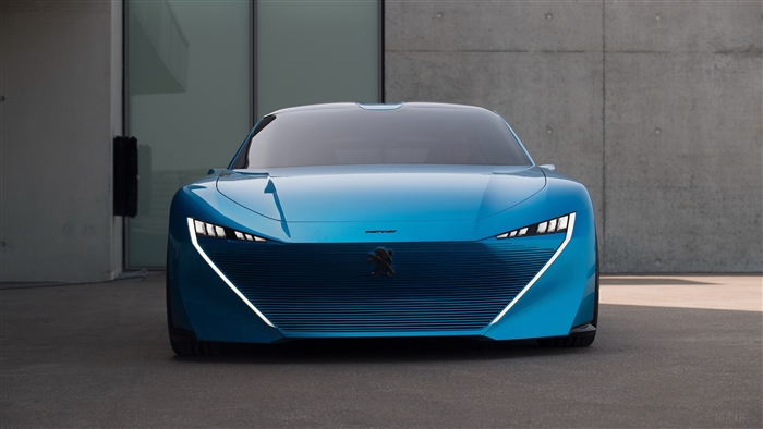 Peugeot Instinct 2017 concept car front view 4K
