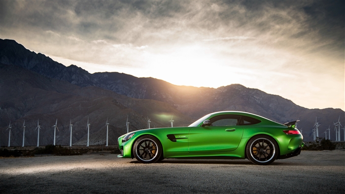 Green Mercedes-AMG GT R 4K