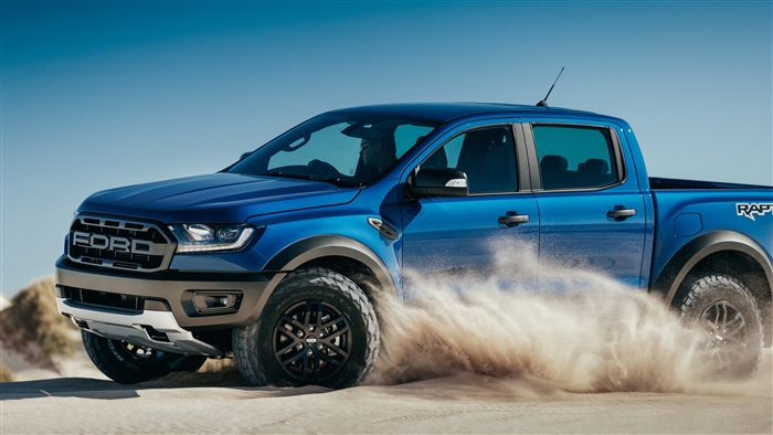 Blue Ford Ranger Raptor 2019 4K