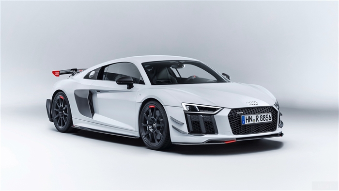White Audi R8 Performance Parts 4K