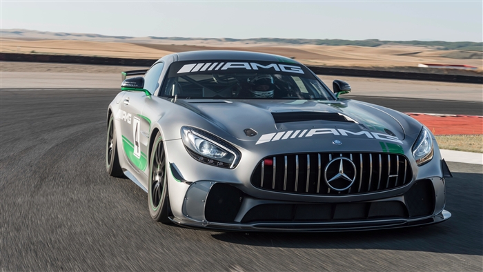 Mercedes-AMG GT4 race car on a track