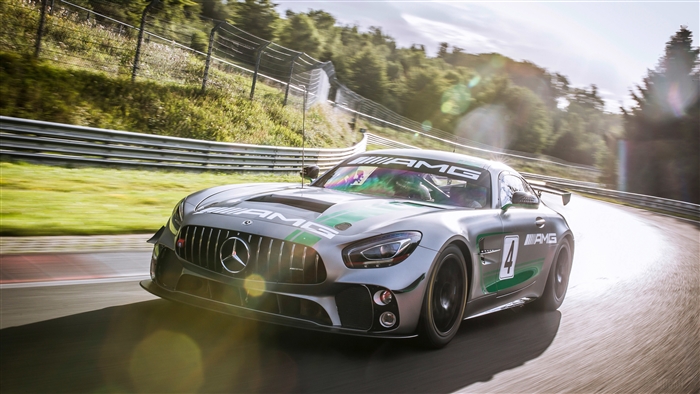 2017 Mercedes AMG GT4 C190 race car on track