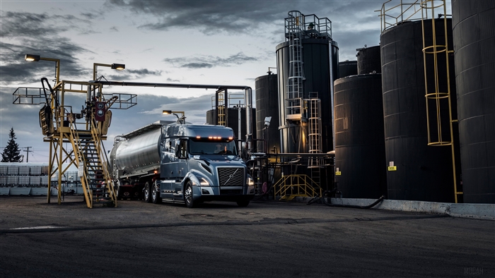 Volvo VNL 740 truck at industrial facility