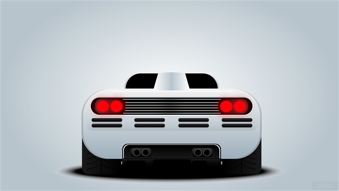 Minimalist McLaren F1 Rear View 4K