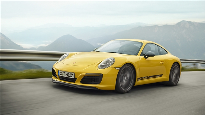 Yellow Porsche 911 Carrera T Coupe 2017