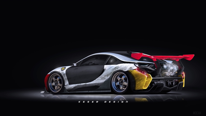 Tuned BMW i8 Digital Art 4K