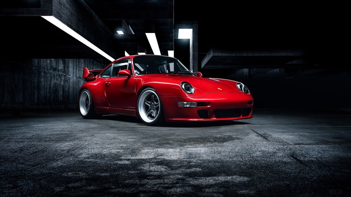 Red Porsche Gunther Werks 400R 4K