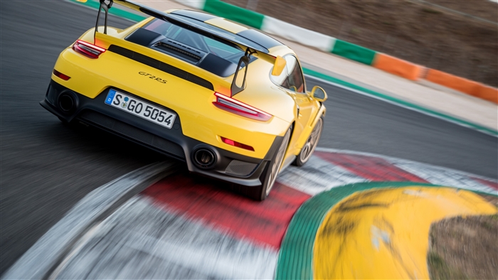 2017 Porsche 911 GT2 RS on a race track 4K