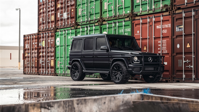 Black Mercedes G Wagen 2017 4K