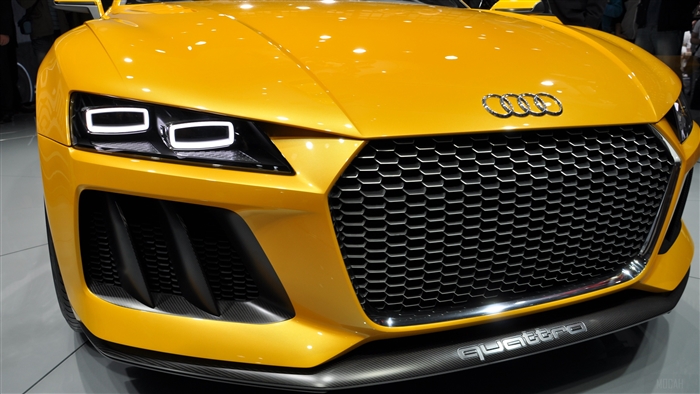 Yellow Audi Quattro Concept Car