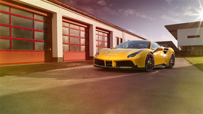 Yellow 2016 Ferrari 488 GTB 4K