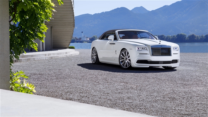 White Rolls Royce Dawn