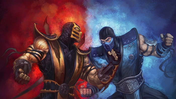 Scorpion and Sub-Zero from Mortal Kombat 4K