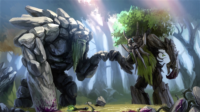Earthshaker and Treant Protector from Dota 2