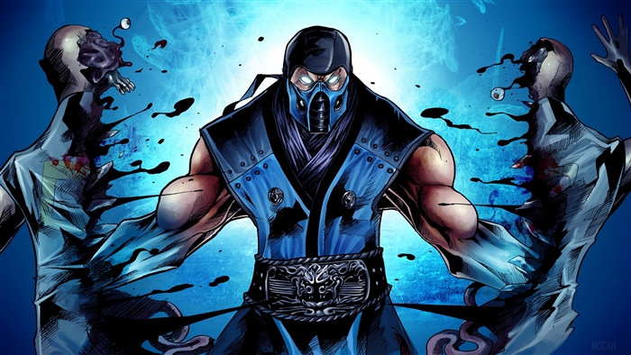 Sub-Zero from Mortal Kombat fighting
