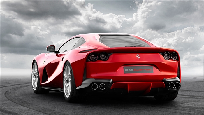 Red 2018 Ferrari 812 Superfast 4K