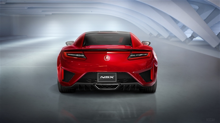 Red 2017 Acura NSX 4K
