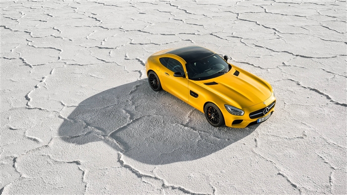 Yellow 2018 Mercedes-Benz AMG GT 4K