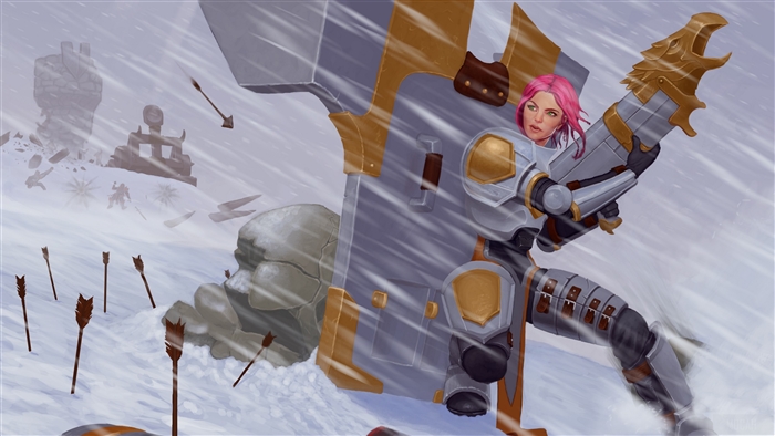 Piltover Enforcer from League of Legends in Winter