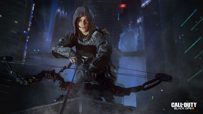 Outrider from Call of Duty: Black Ops III with a bow