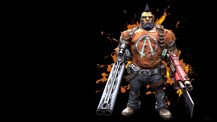 Salvador from Borderlands 2 with weapons 4K