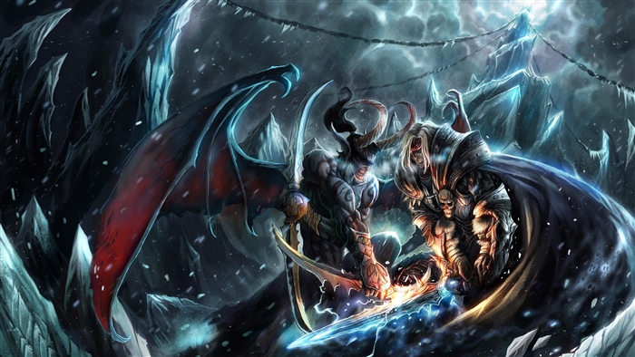 Illidan Stormrage and Lich King from Warcraft 3 4K