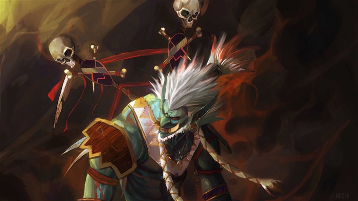 Troll Shaman with Skulls and Totems 4K