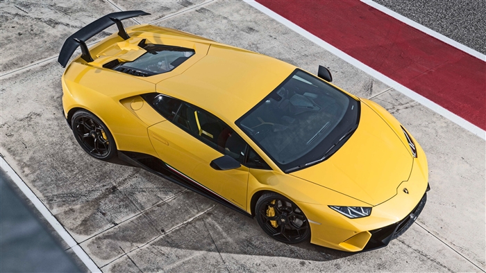 Yellow Lamborghini Huracan Performante 2018 4K