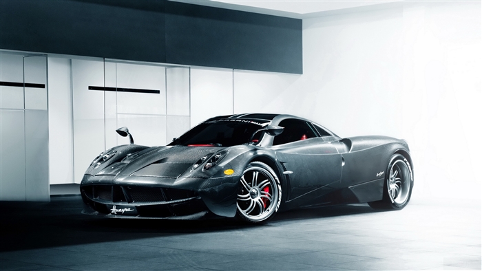 Pagani Huayra in a modern garage 4K