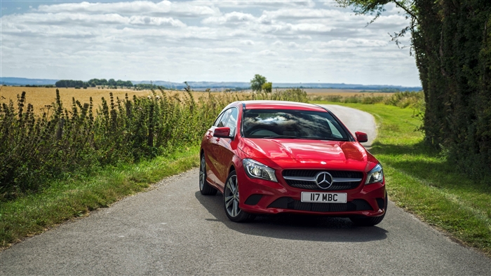 Red Mercedes-Benz CLA-Class X117 4K