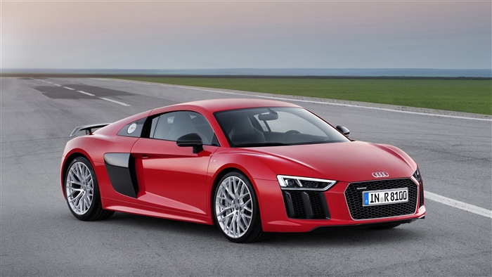 Red Audi R8 V10 2015 4K