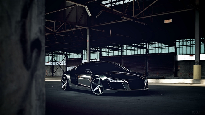 Black Audi R8 CW-5 4K