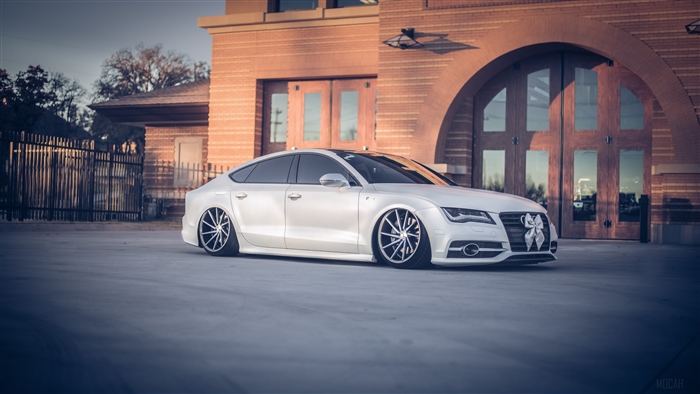 White Audi A7 with Vossen wheels