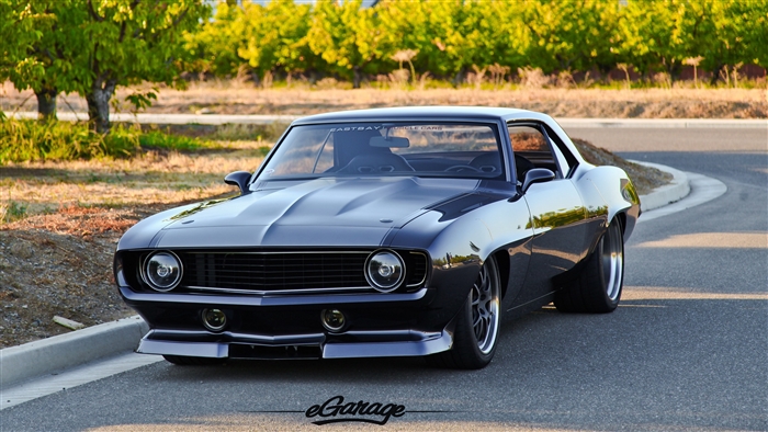 Dark Chevrolet Camaro Muscle Car