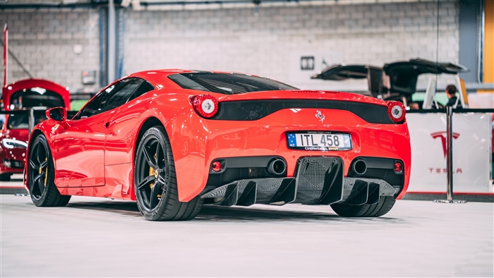 Red Ferrari 458 Italia sports car