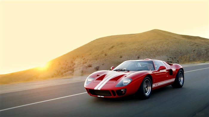 Red Ford GT40 MKI Sports Car 4K