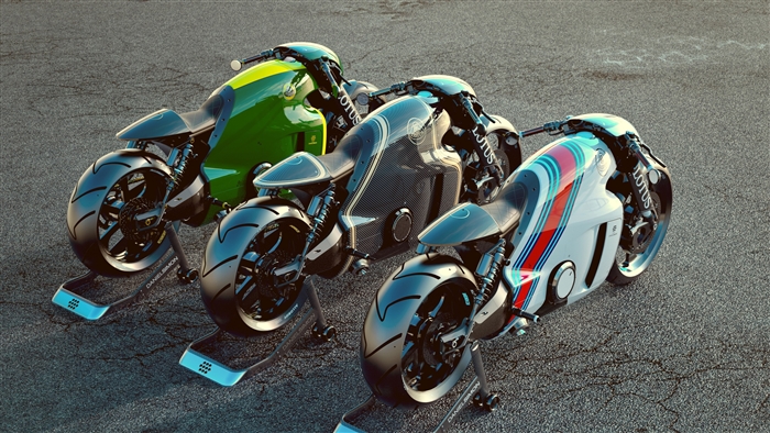 Lotus C-01 superbikes in different liveries
