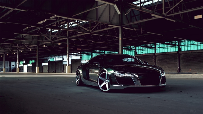 Matte black Audi R8 CW-5 4K