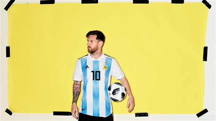 Lionel Messi from Argentina with Soccer Ball 4K