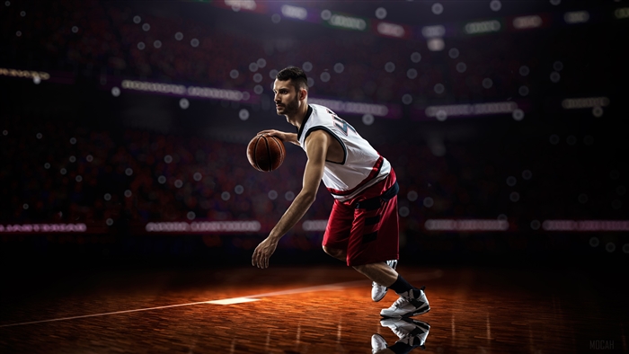 Basketball Player Dribbling in Arena 4K