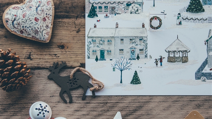 Christmas Advent Calendar with Decorations