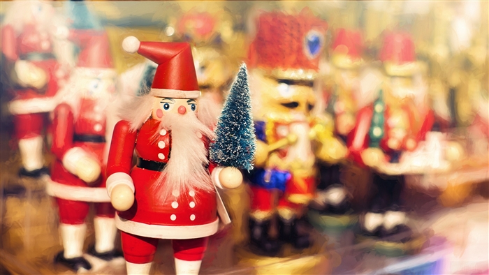 Christmas Santa Claus and Nutcracker Figures 4K